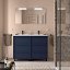 Mueble de baño Attila con patas 6 cajones doble seno blue satin 120 cm de Salgar